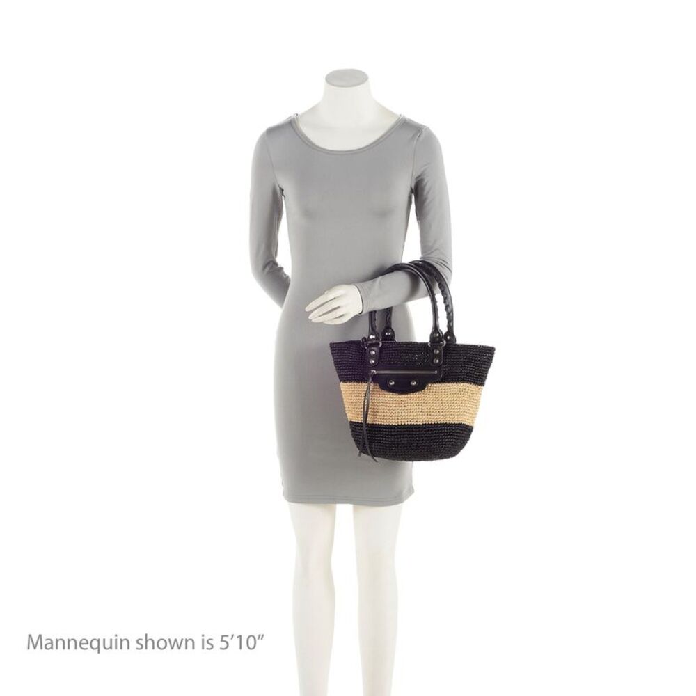 Balenciaga Raffia Striped Panier XS Tote - Picture 5 of 15